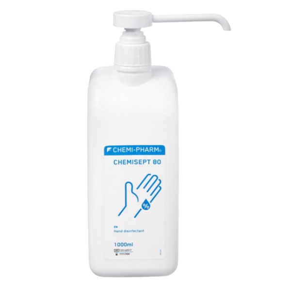 CHEMI-PHARM CHEMISEPT 80 roku antiseptiķis pumpja pudelē 500 ml