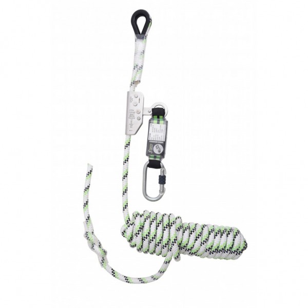 KRATOS SAFETY NIRO 10M, slīdslēdzene ar virvi un enerģijas absorbētāju, 10 m.