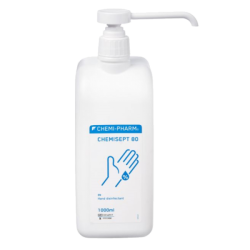 CHEMI-PHARM CHEMISEPT 80 roku antiseptiķis pumpja pudelē 500 ml